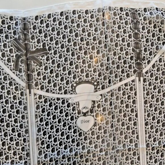 NEW AUTHENTIC 2022 100% SILK CHRISTIAN DIOR PARIS SCARF SCARVE BLACK 60"X20" - Picture 3 of 14